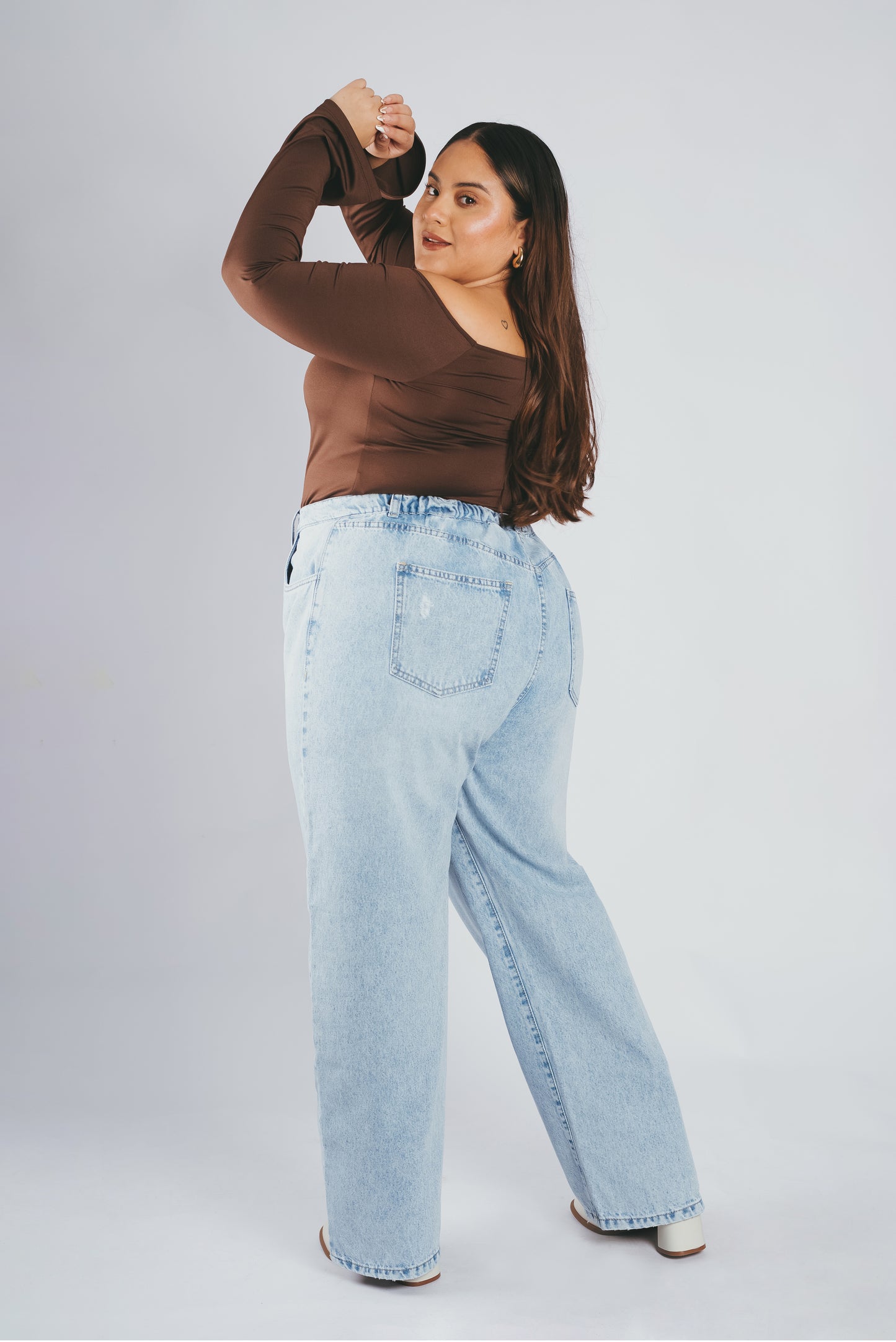 WIDE LEG ARIA - GREEN ACID WASH